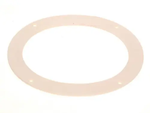Bosch Dichtung in Form eines kreisförmigen Flansches mit mehreren Befestigungslöchern, gefertigt aus flexiblem Material und geeignet für die Abdichtung.